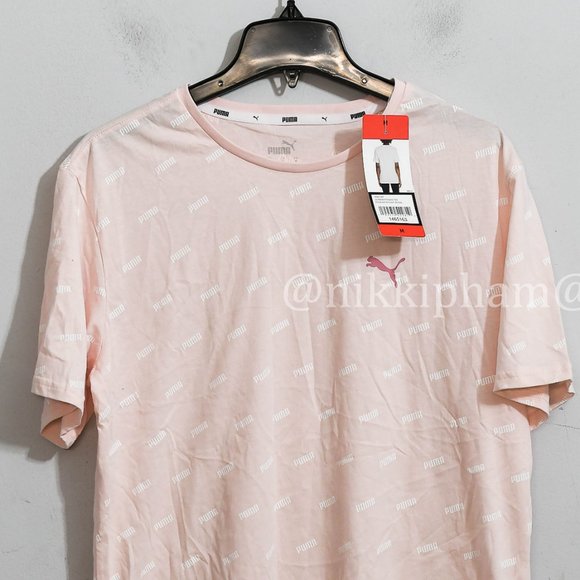 Puma Ladies' Boyfriend Logo Tee  in PInk - Picture 3 of 5